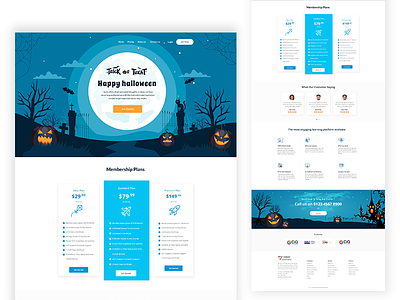Landing Page Design For Visio e learning halloween illustrations pricing pricing page pricing plan pricing table product design product page sales page ux
