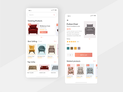 Furniture Shopping adobe xd app app ui furniture design furniture store furniture website iso mobile app mobile app design nice app design phone app simple ui xd