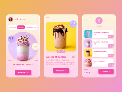 Сocktail cafe mobile app food delivery mobile mobile app ui user experience user interface ux