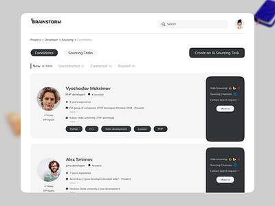 Dashboard for Freelance exchange 👩‍💻 dashboard dashboard design concept mobile app mobileappdesign ui user experience user interface ux web app webdesign