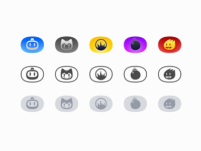 Sticker_Display bomberman boom cat emoji fire icon imessage stickers logo