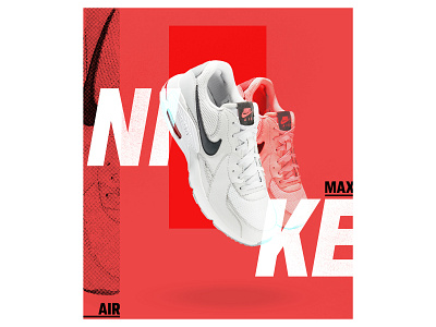 Nike collage poster texture typography