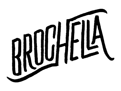 Brochella* black and white brochella coachella hand written marker texture typography