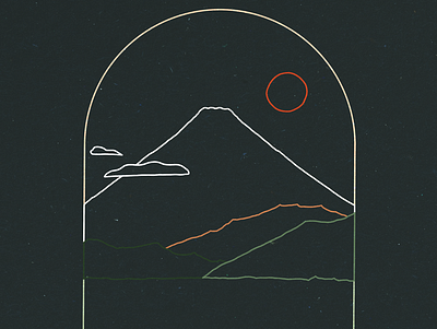 Lineart : Mount Fuji 🏔 art chloé chloé piteau clean color dessin draw drawing fuji green illustration landscape line lineart minimalism mount mountain piteau procreate simple