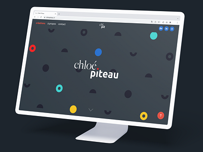 Site - Chloé Piteau black blue book clean color design designer minimal personal portfolio red simple site ui ui design web web design web designer website yellow