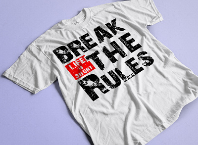 Break The Rules Typography T-shirt art branding design fashion graphic design illustration logo motion graphics shirt t shirt ui ux vector