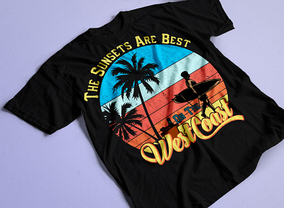 The Sunsets Are Best Shirt branding design fashion graphic design illustration logo motion graphics shirt shirt design t shirt t shirt t shirt design ui ux vector