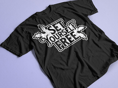 Set yourself free typography t-shirt