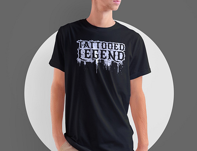 Tattooed Legend Typography T-shirt Design 3d animation branding design fashion graphic design illustration logo motion graphics shirt t shirt ui vector