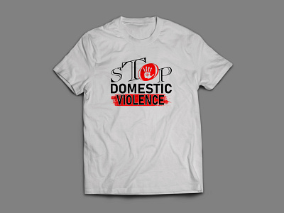 Stop Domestic Violence Typography T-shirt Design