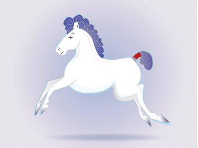 Pompous Pony character design cute horse illustration pony vector