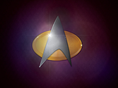 Starfleet Communicator enterprise illustration next generation star trek vector
