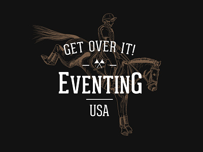 Get Over It apparel eventing horse rider shirt vector