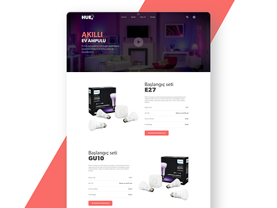 Smart Hue Product branding design flat minimal product page ui uidesign ux uxdesign web web design website website design