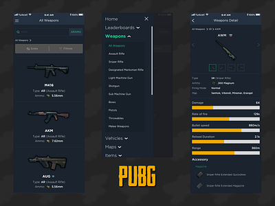 Pubg game design gaming gaming app listing menu mobile app mobile design product detail page products pubg ui ux uxdesign uıdesign