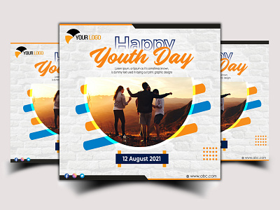 Youth day post Design | Instagram post Design | Flyer design ads banner facebook post design festival festival banner flyer design graphic design graphic designer happy youth day instagram post design instagram post design free marketing offer social media post design youth day design youth day post youth day social media post youth day special