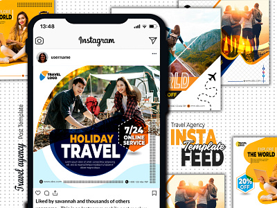 Travel Agency Post । Social Media  Post Design । Flyers Design