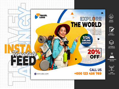 Social  media post । Travel agency flyer