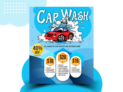 Car wash poster ।  Car wash Flyer । Social media post design