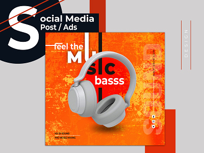 Headphone company ads । Social media post । Flyer design advertising banner ads branding editable design feed flyer design graphic design graphic design instagram post instagram stories layout point of sale pos design post shot social ads social media social media design ui web