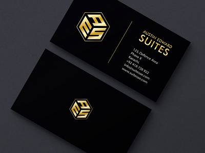 Austin Edward Suites - Luxury, Simple Business Card Design branding design typography