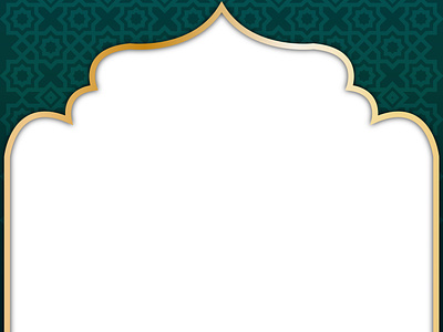 Islamic Post Template in Green Gradient and Texture