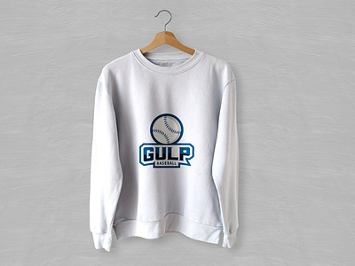 Gulp Baseball - Modern Sports Emblem - Logo Design Mockup branding design illustration logo typography vector