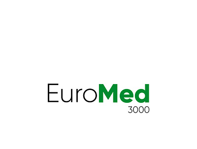 Logotype for EuroMed3000 - A Medical Equipment Company branding design illustration logo typography vector