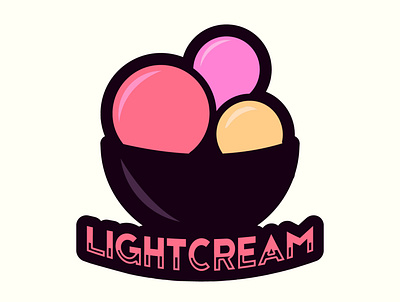 Emblem Type Logo Design for LightCream pvt. branding design illustration logo typography vector