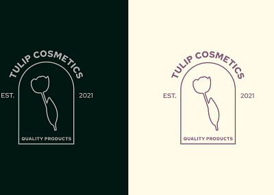 Tulip Cosmetics - Botanical Logo Design branding design illustration logo