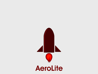 AeroLite Rocket Logo - Practice Day 1 branding creative design icon illustration inspiration logo rocket spaceship vector