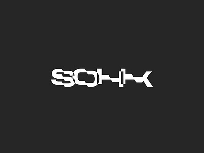 logo minimal geometry deformation of the letters S O H K