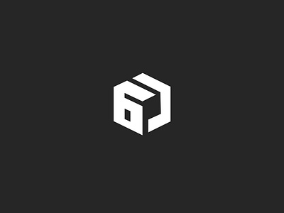 logo minimal geometry russian сyrillic letter Б + С cube