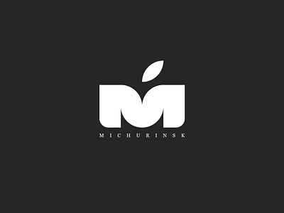 M logo minimal geometry apple