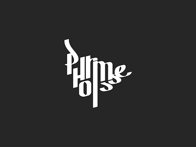 Minimalistic geometry calligraphic logo