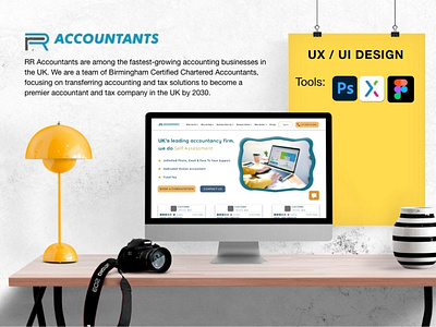 RR ACCOUNTANTS Home Page UX / UI Design app branding graphic design typography ui ux vector