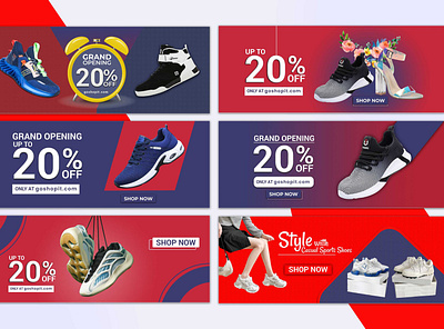 Web Banner Design । Shoes banner design creative banner islamhabibul shoes snekars social web banner