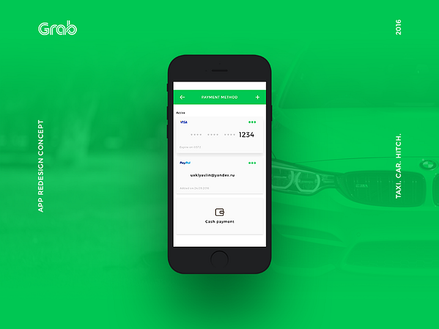 Grab - Redesign app concept by Klyavlin Iliya on Dribbble