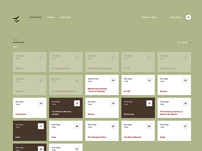 Moscow Art Theatre - Repertoire page (concept) clean design experience home invoice landing page surge user ux web website