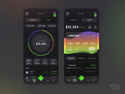 Bitcoin Wallet App Design Concept