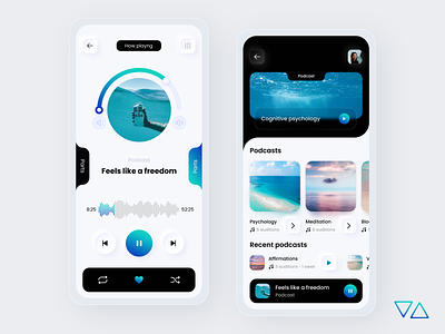 Audio Player Concept Design app concept design design app figma int interface mobile mobile app podcasts ui