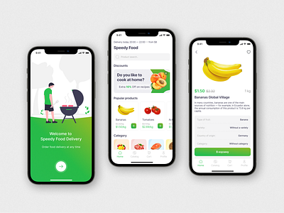 Food Delivery App | UI/UX Design app app design concept delivery food interface ios mobile mobile design onboarding ui ux