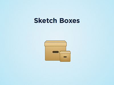 Sketch boxes box cartboard freebie icon retina sketch