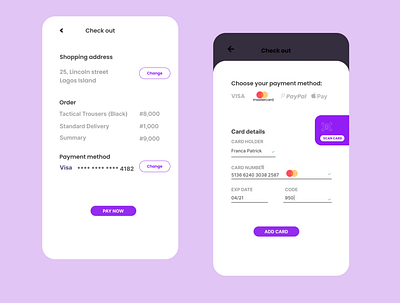 Credit card check out daily ui day 2