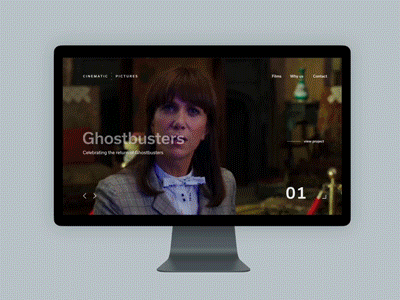 Cinematic Pictures—Web Experience animation experience film fullscreen hero minimalistic portfolio slider ui ux video