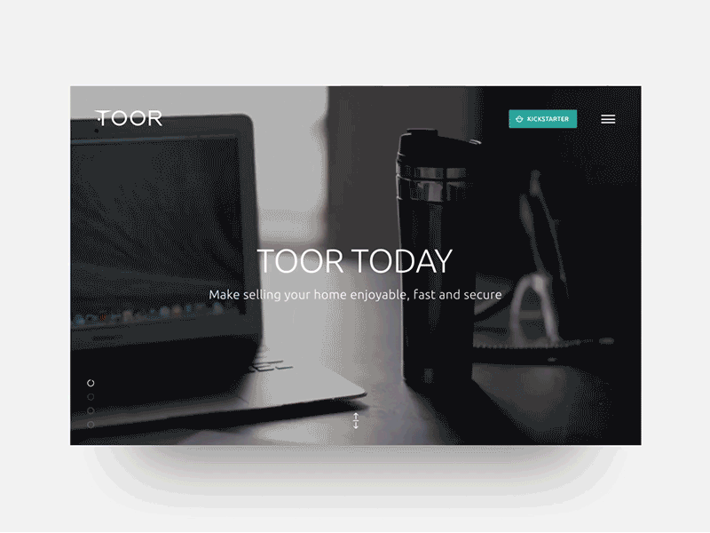 Toor Today—Video Split-Screen Slider fullscreen interface real estate realtor slider splitscreen ui ux webdesign website webui