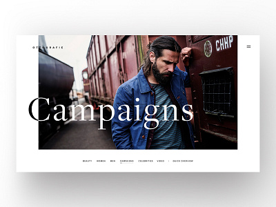 Ottografie—Home Slider agency campaign editorial fashion magazine male model photography ui ux uxui webdesign website