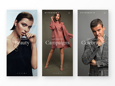 Ottografie—Mobile agency branding campaign editorial fashion magazine mobile model portfolio ui webdesign website