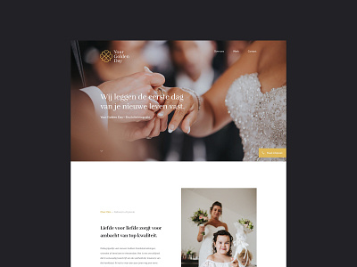 Your Golden Day—Web Design gold marry photo photographer photography portfolio serif ui web design website wedding