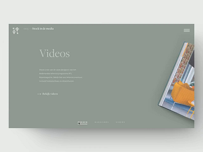 Stock Dutch Design—Media Slider agency architecture background colour book dutch editorial interface interior interior design ipad magazine minimal pastel portfolio serif slider transition ui webdesign website